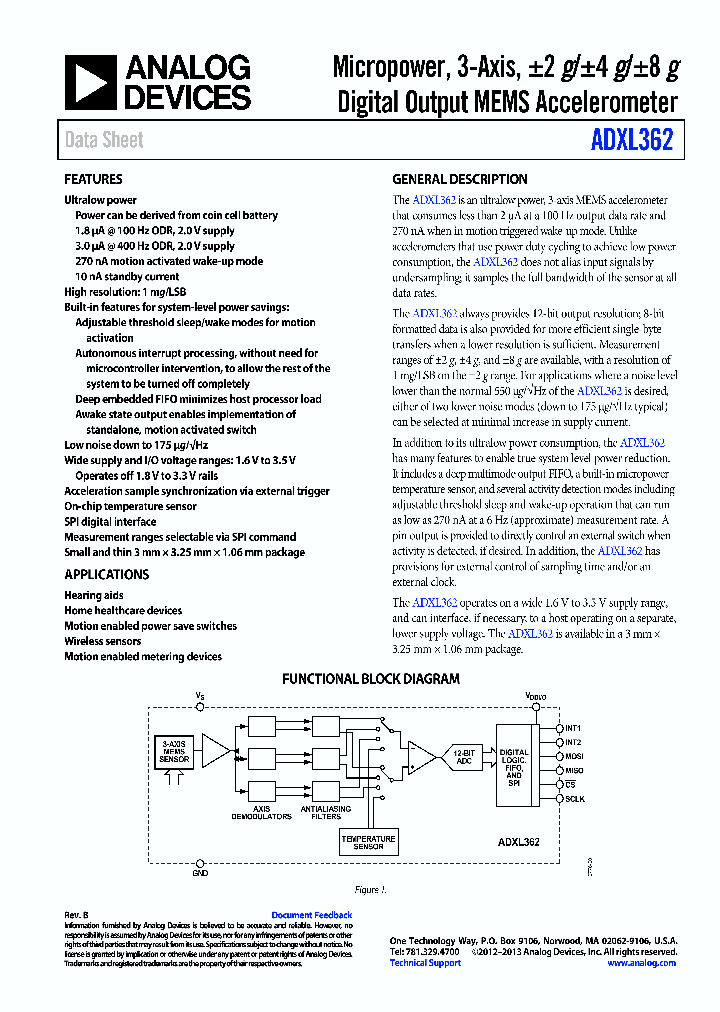 ADXL362_9087915.PDF Datasheet