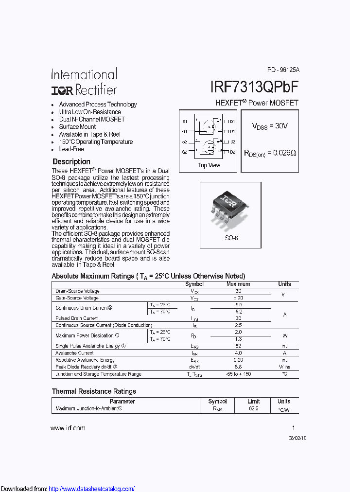 IRF7313QTRPBF_9088081.PDF Datasheet