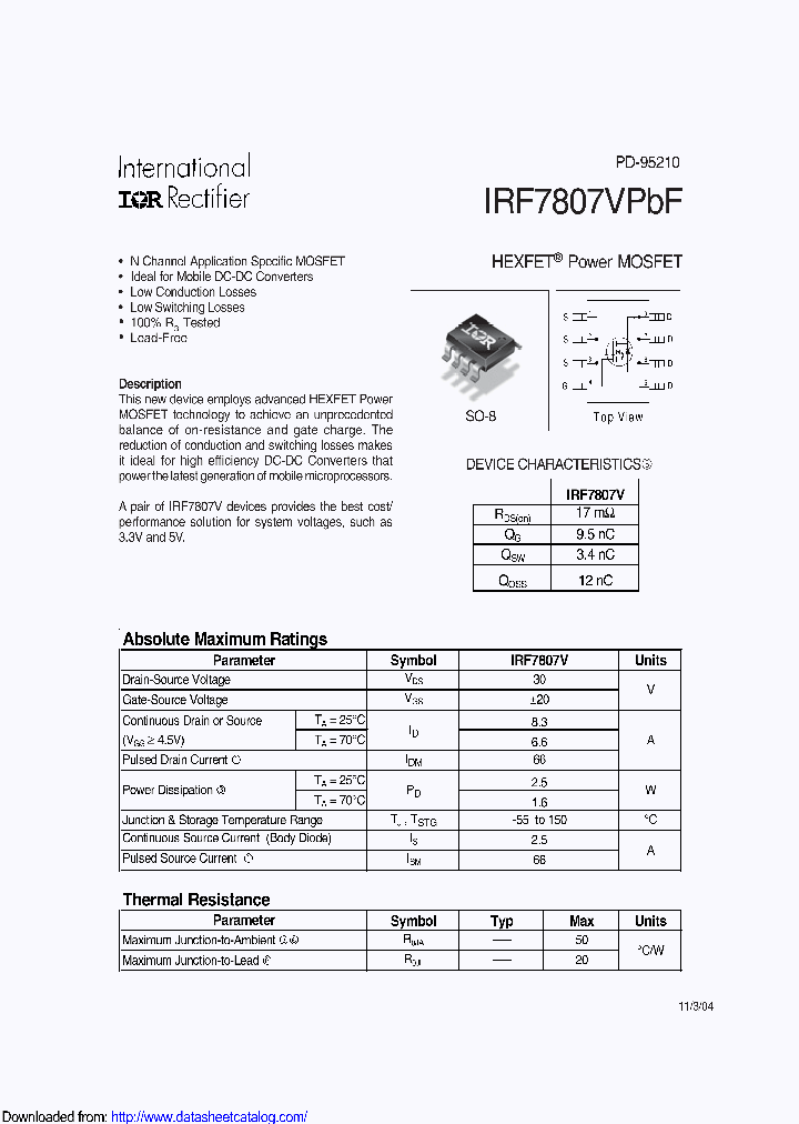 IRF7807VPBF_9088411.PDF Datasheet