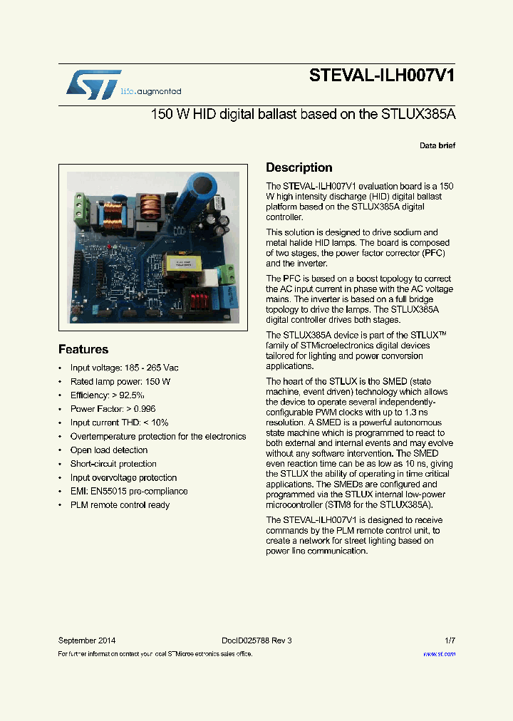 STEVAL-ILH007V1_9088700.PDF Datasheet