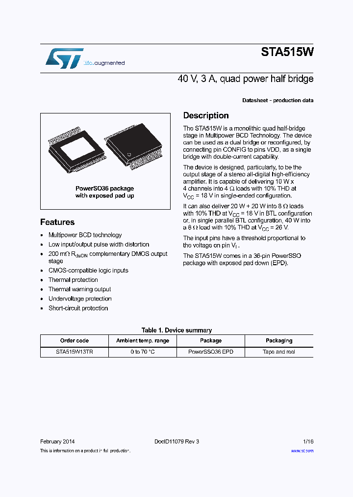 STA515WJ13TR_9088837.PDF Datasheet