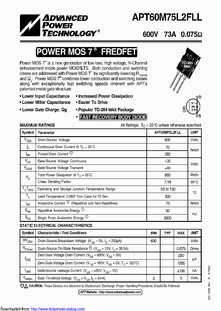 APT60M75L2FLLG_9088967.PDF Datasheet