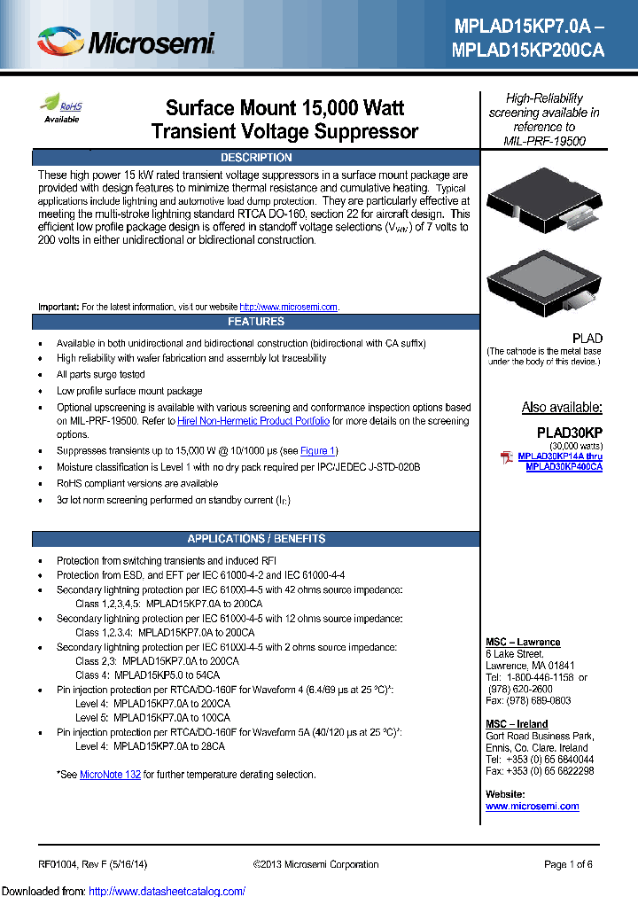 MAPLAD15KP100CA_9089203.PDF Datasheet