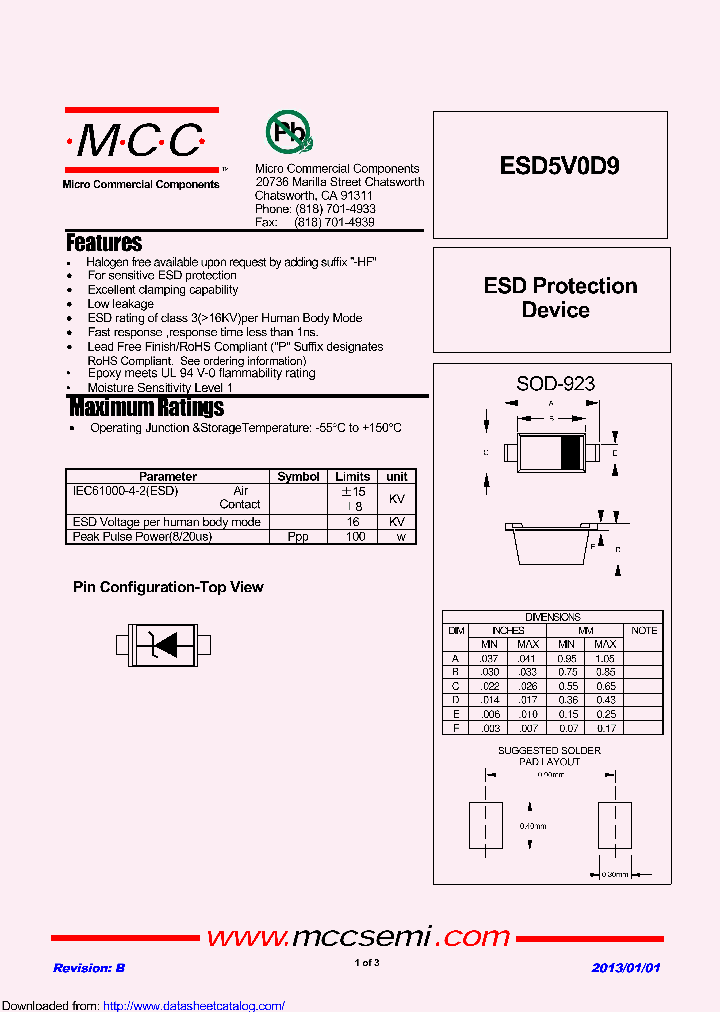 ESD5V0D9_9089128.PDF Datasheet