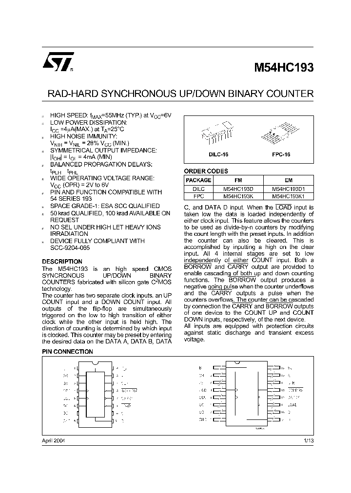 M54HC193K_9090235.PDF Datasheet