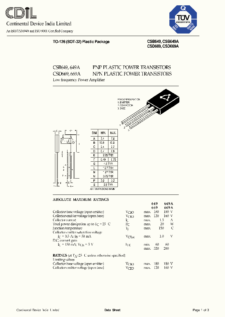 CSD669AB_9090450.PDF Datasheet