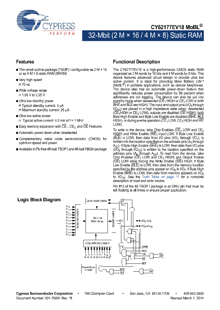 CY62177EV18LL-70BAXI_9090895.PDF Datasheet