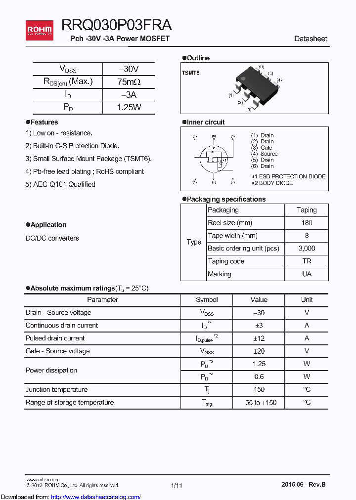 RRQ030P03FRA_9091023.PDF Datasheet