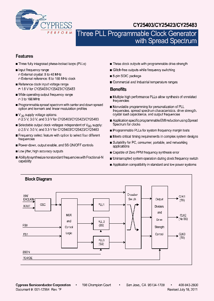 CY25423SXC_9091349.PDF Datasheet
