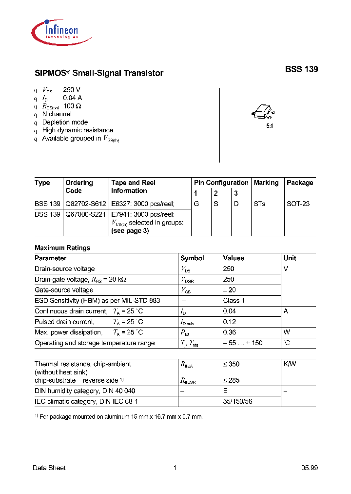 BSS139E6548_9092494.PDF Datasheet
