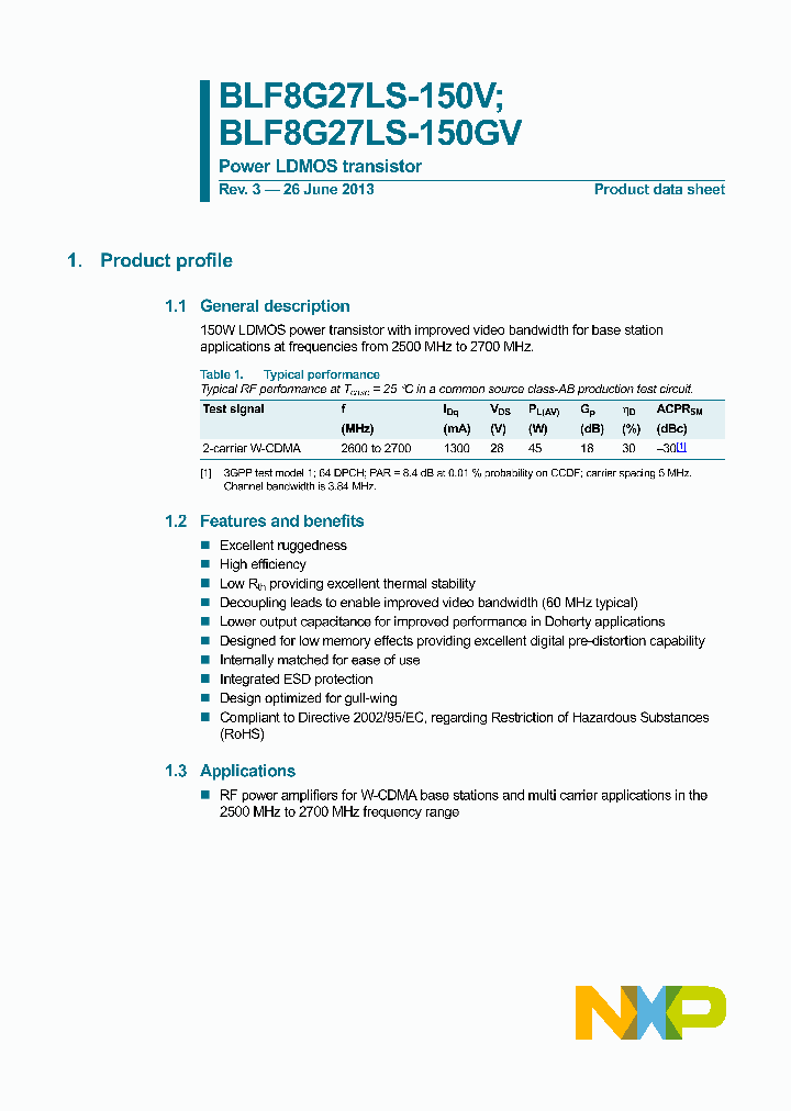 BLF8G27LS-150GV_9093192.PDF Datasheet