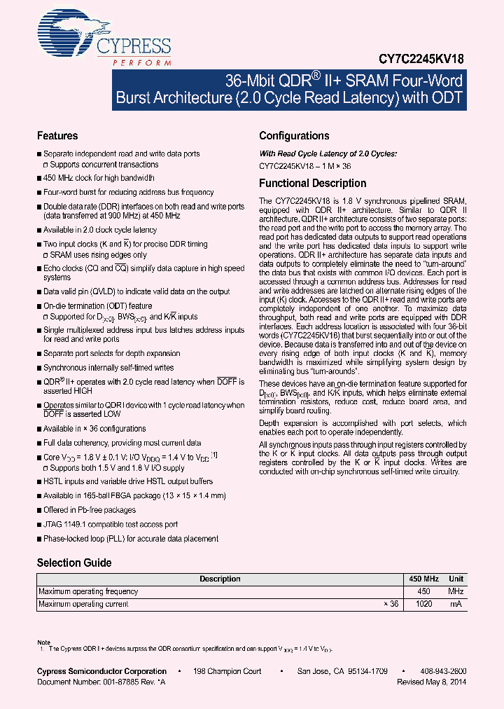 CY7C2245KV18-450BZXI_9093203.PDF Datasheet