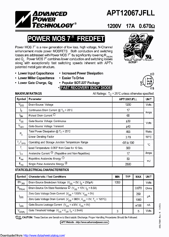 APT12067JFLL_9093619.PDF Datasheet