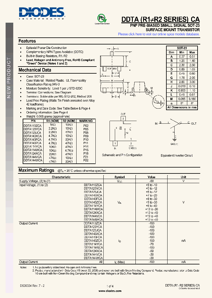 DDTA144WCA-7-F_9094119.PDF Datasheet