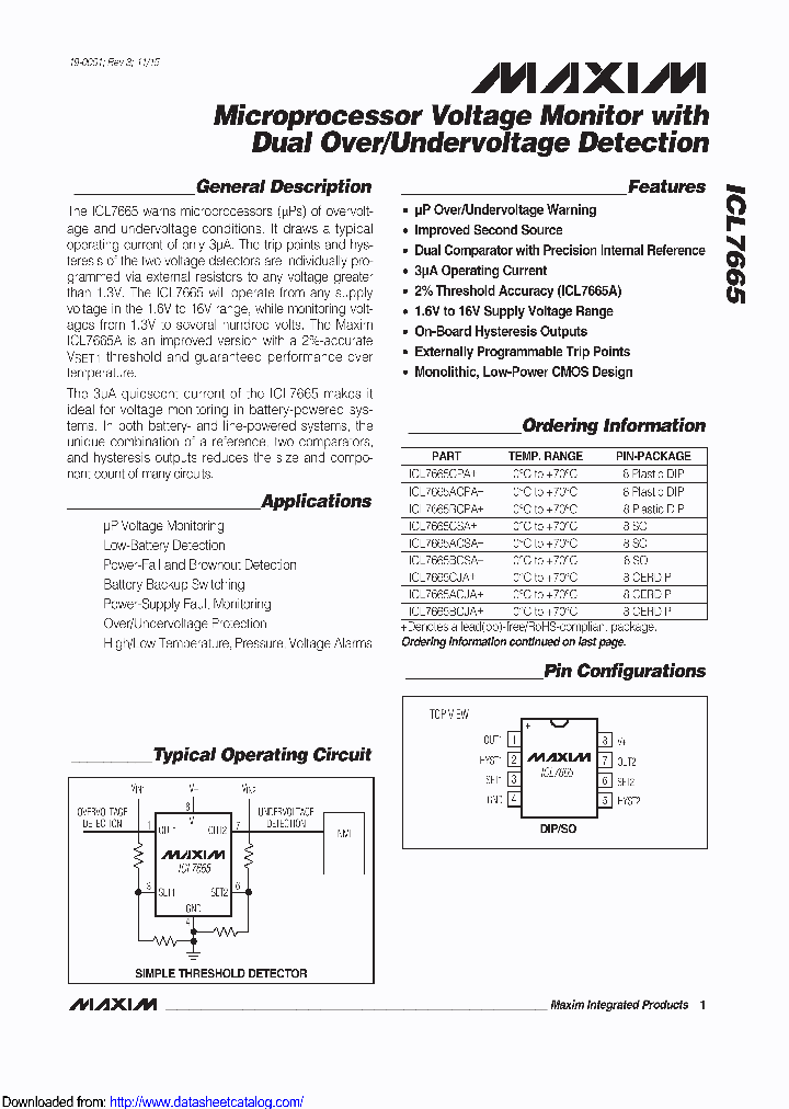 ICL7665ESA_9094244.PDF Datasheet