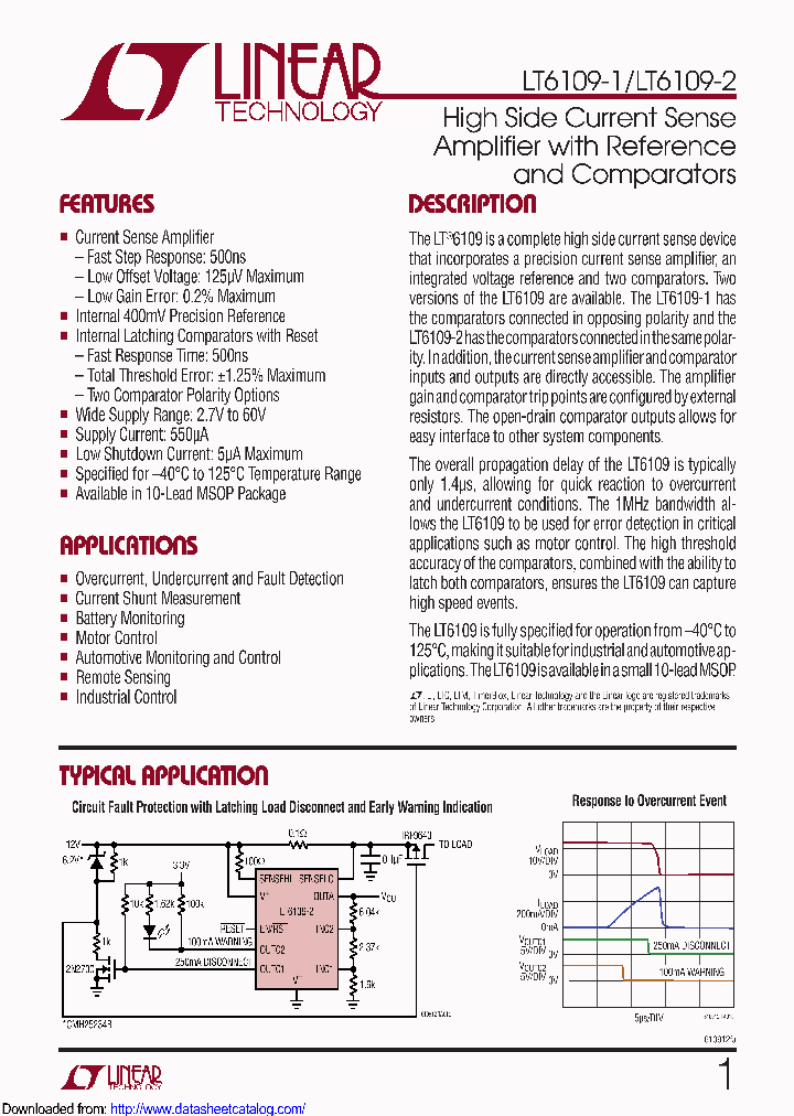 LT6109AHMS-1PBF_9094555.PDF Datasheet