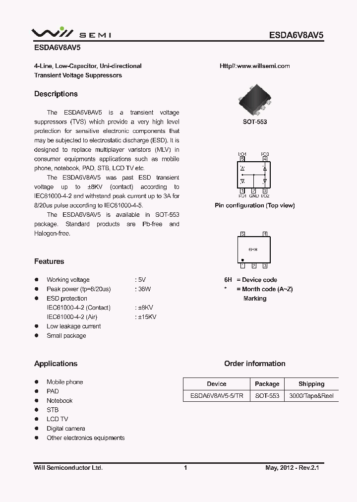 ESDA6V8AV5_9094990.PDF Datasheet