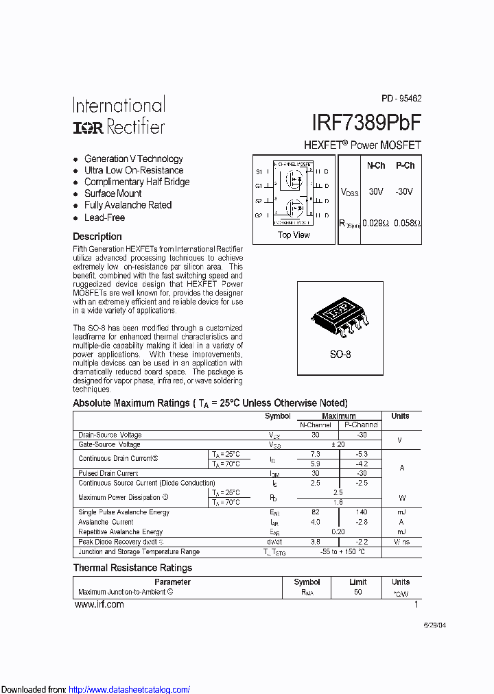 IRF7389TRPBF_9095721.PDF Datasheet