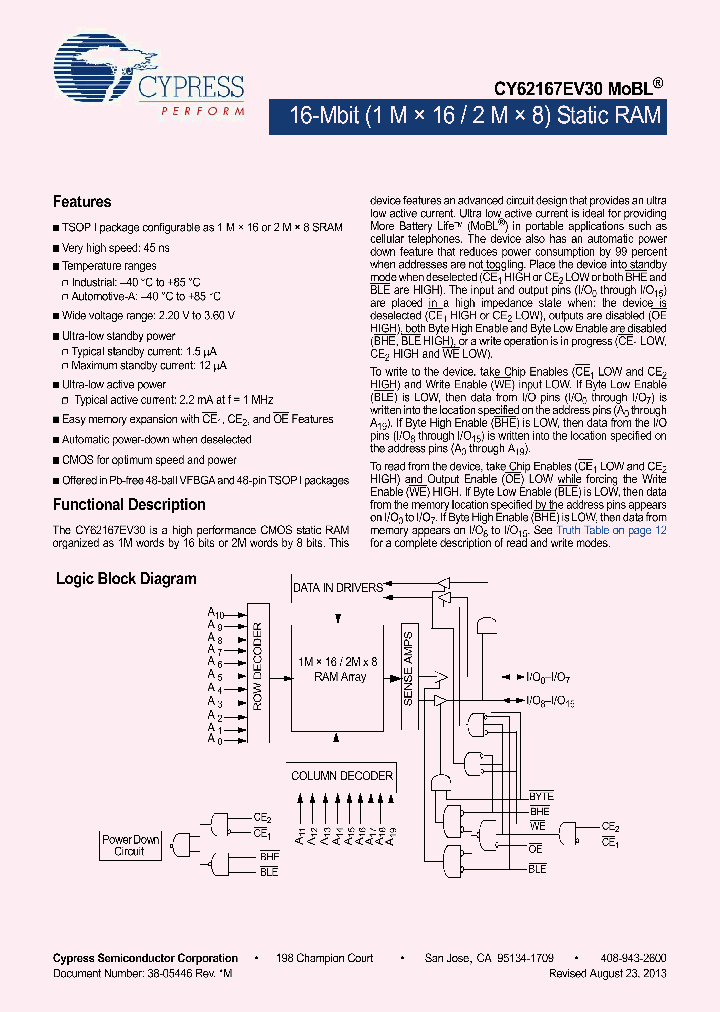 CY62167EV30LL-45BVIT_9096118.PDF Datasheet