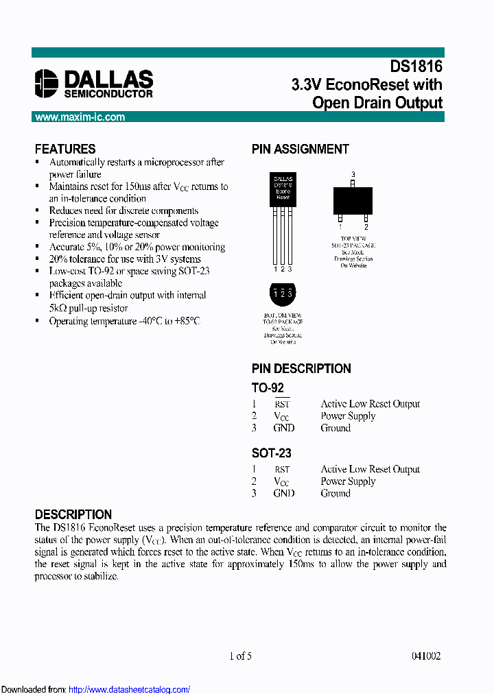 DS1816R-5-U_9096320.PDF Datasheet