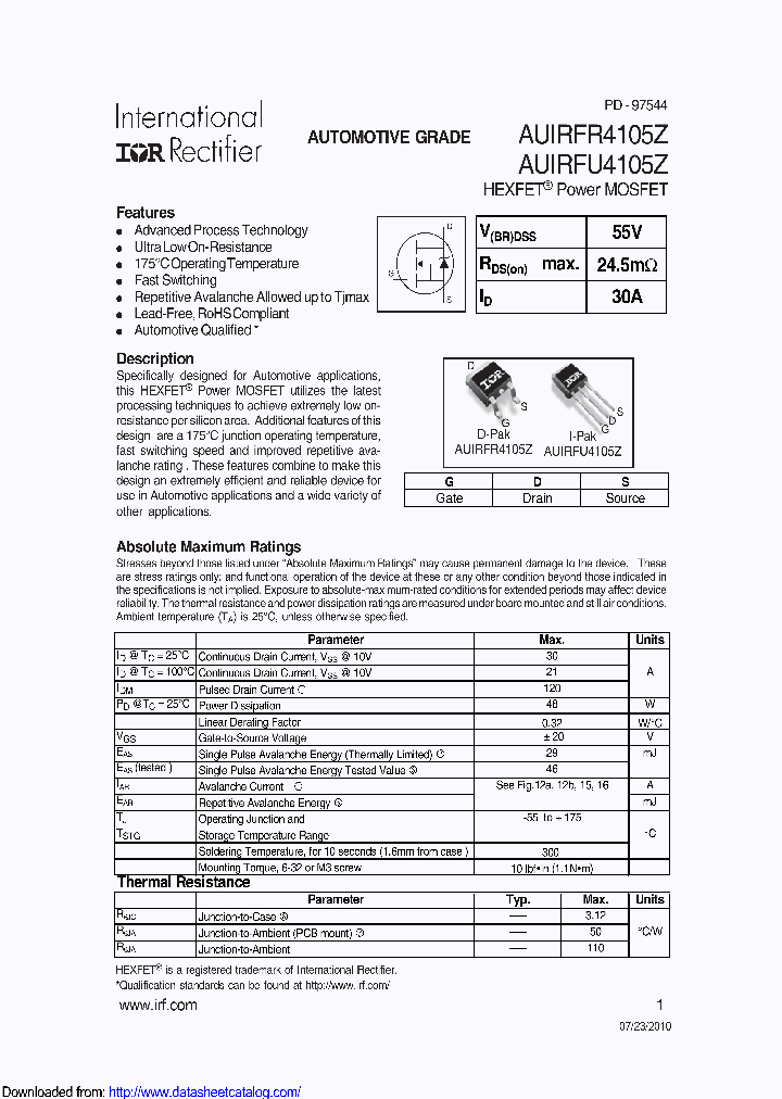 AUIRFR4105Z_9096811.PDF Datasheet