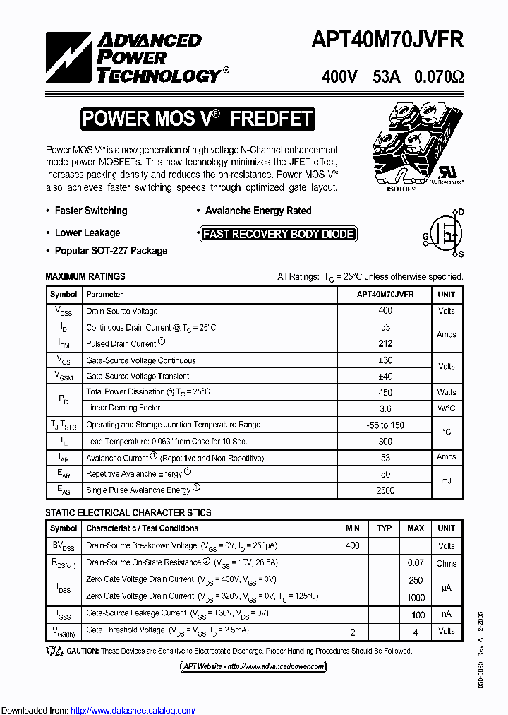 APT40M70JVFR_9097104.PDF Datasheet