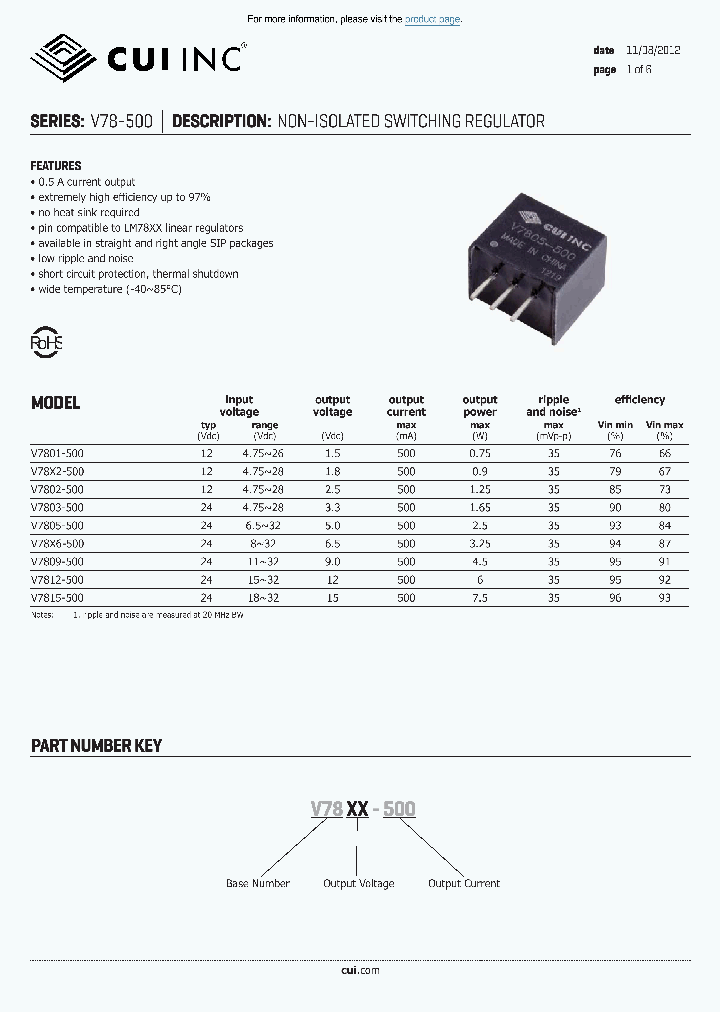 V7803-500_9098008.PDF Datasheet
