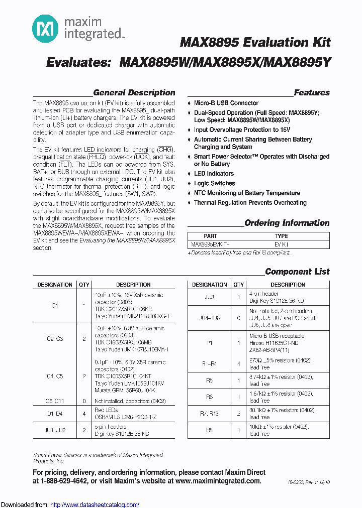 MAX8895EVKIT_9098228.PDF Datasheet