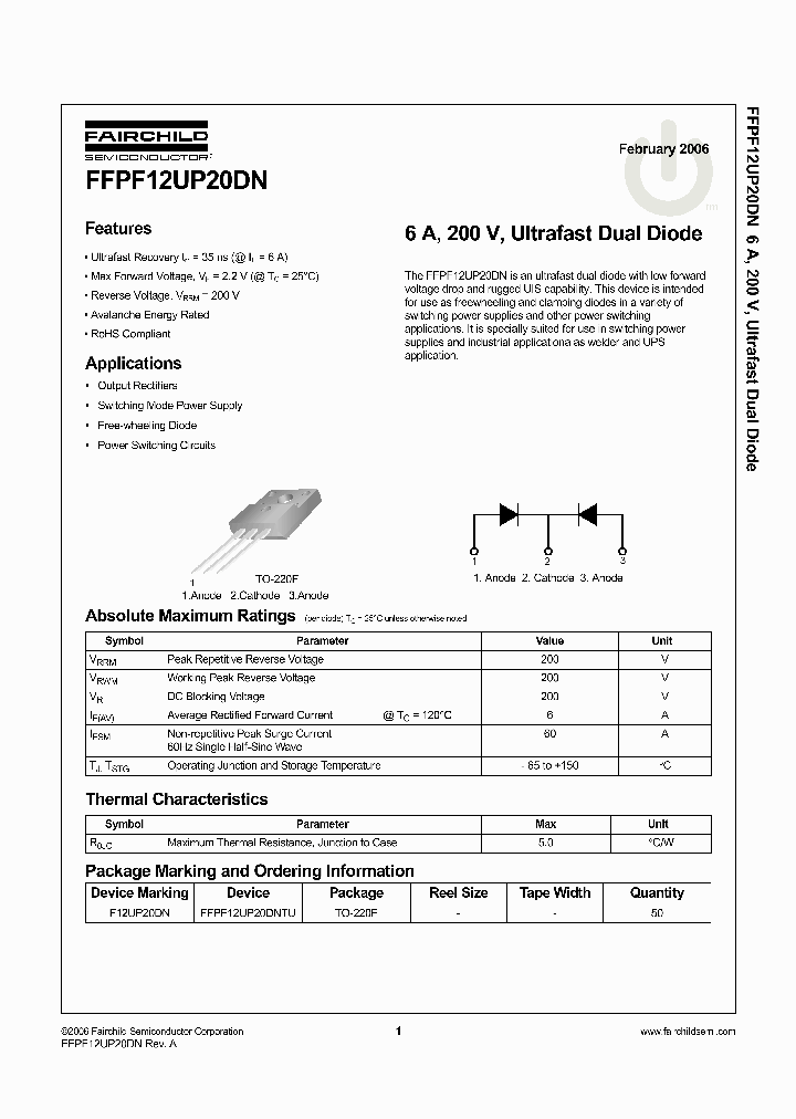 FFPF12UP20DN_9098254.PDF Datasheet
