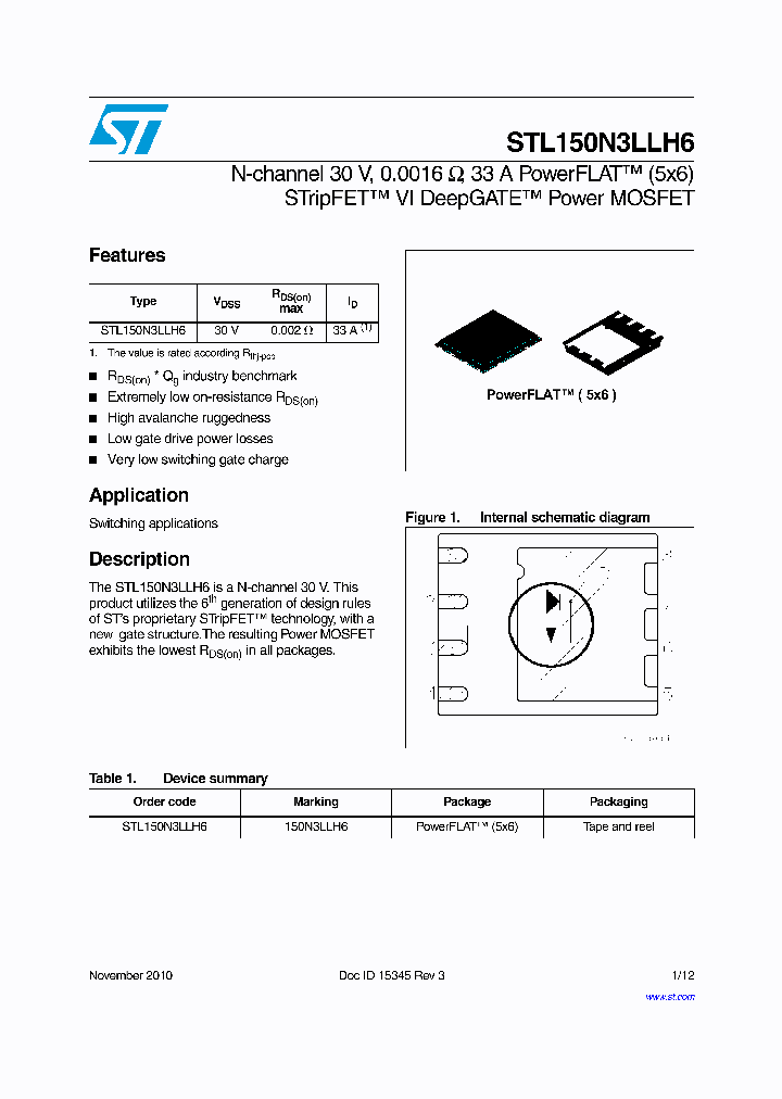 STL150N3LLH6_9098845.PDF Datasheet