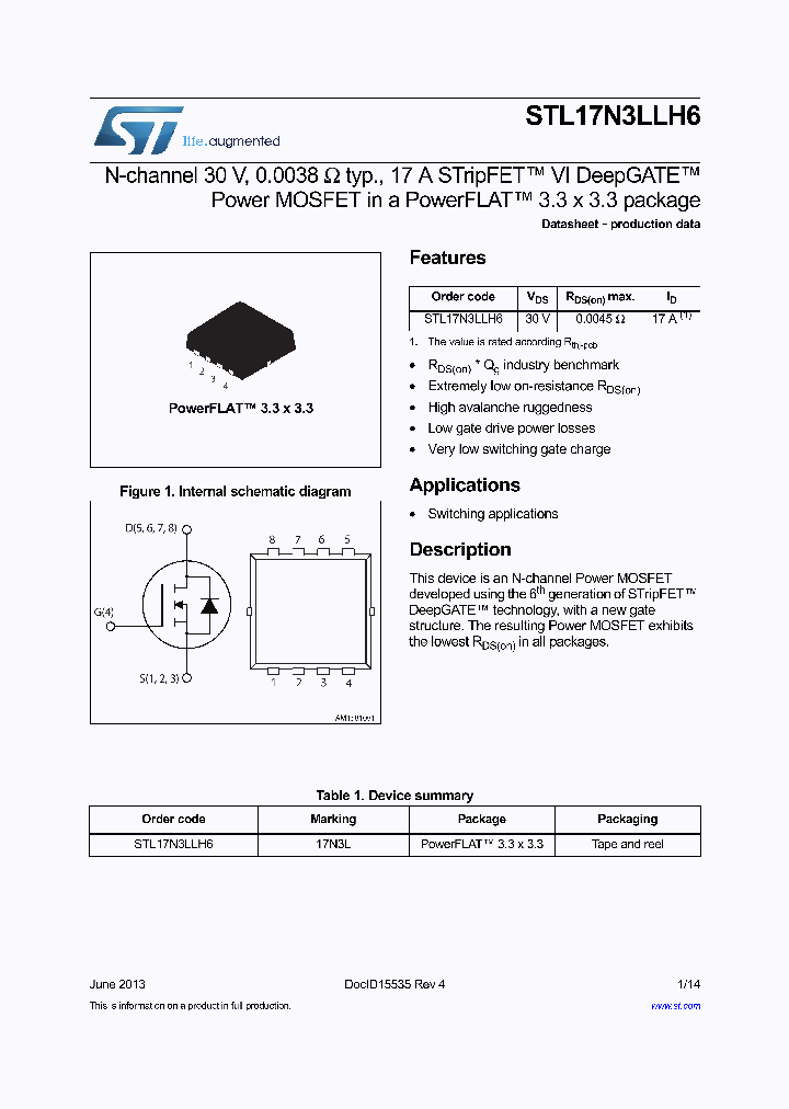STL17N3LLH6_9098847.PDF Datasheet