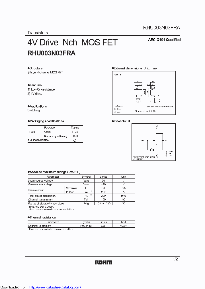 RHU003N03FRA_9100128.PDF Datasheet