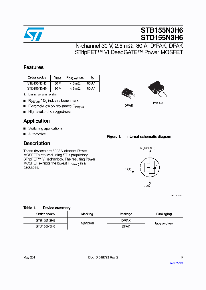 STB155N3H6_9100280.PDF Datasheet