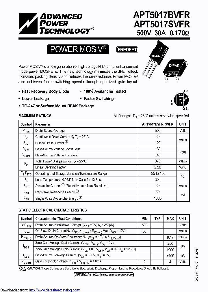 APT5017SVFRG_9100702.PDF Datasheet
