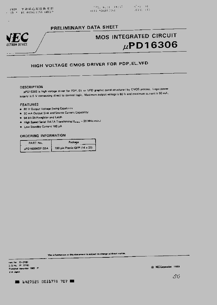 UPD16306GF-3BA_9101828.PDF Datasheet