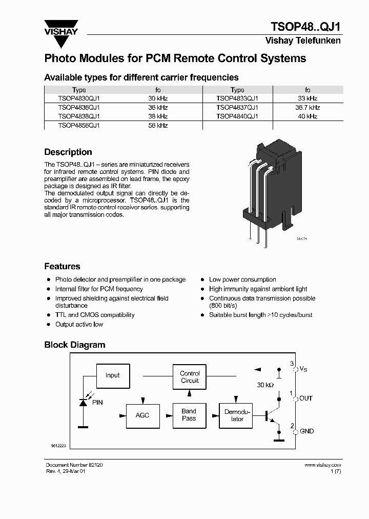 TSOP4837QJ1_9102210.PDF Datasheet