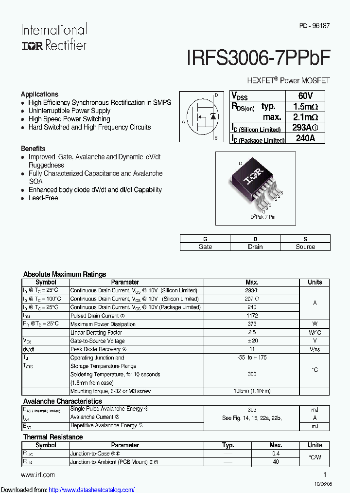 IRFS3006TRL7PP_9102291.PDF Datasheet