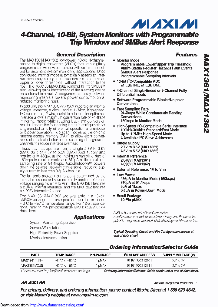 MAX1361MEUB_9102380.PDF Datasheet