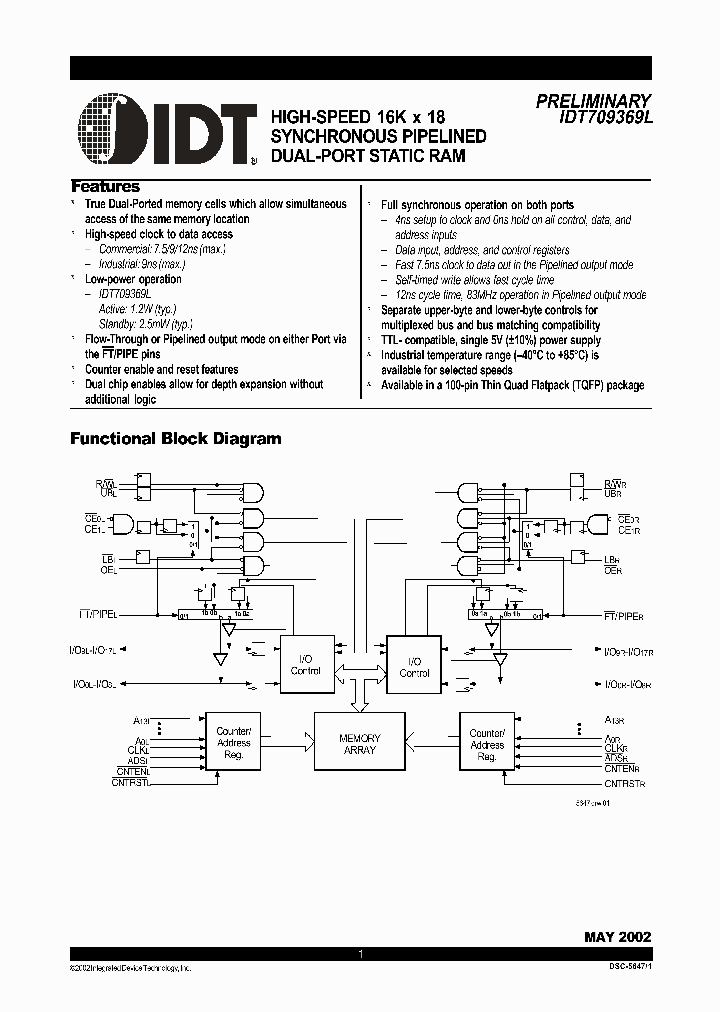 IDT709369L7PF_9102662.PDF Datasheet