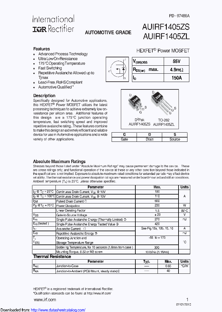 AUIRF1405ZL_9102784.PDF Datasheet