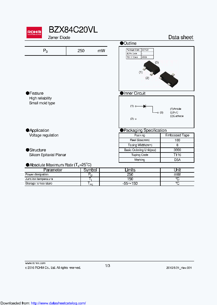 BZX84C20VL_9103088.PDF Datasheet