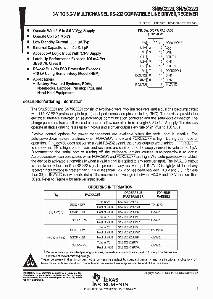 SN75C3223PW_9103618.PDF Datasheet