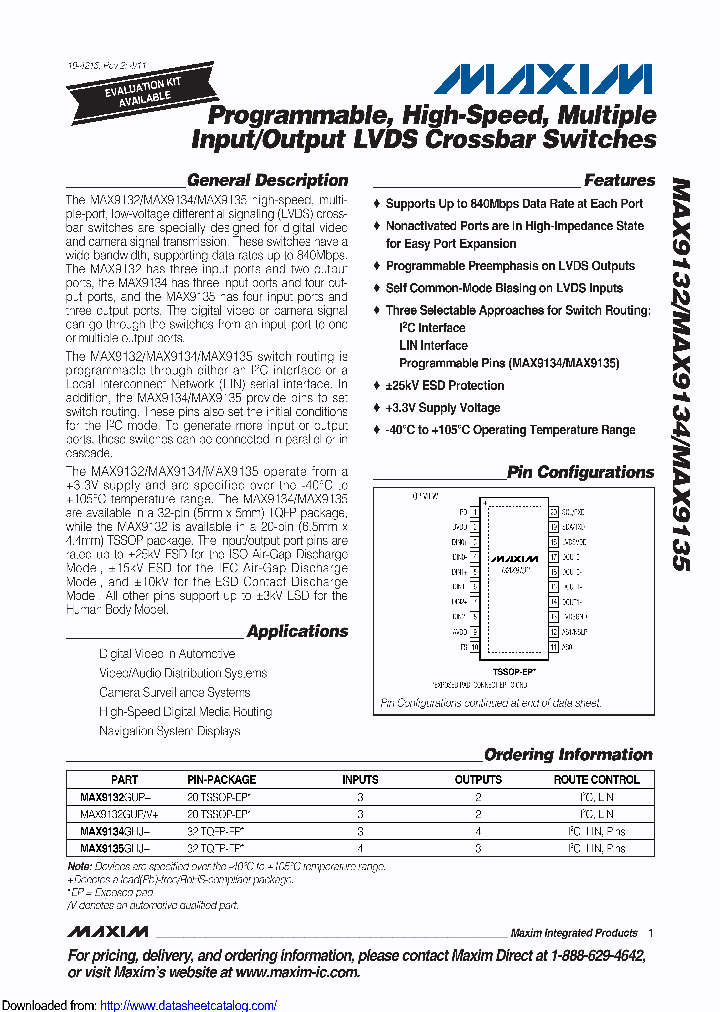 MAX9132GUPVT_9104922.PDF Datasheet