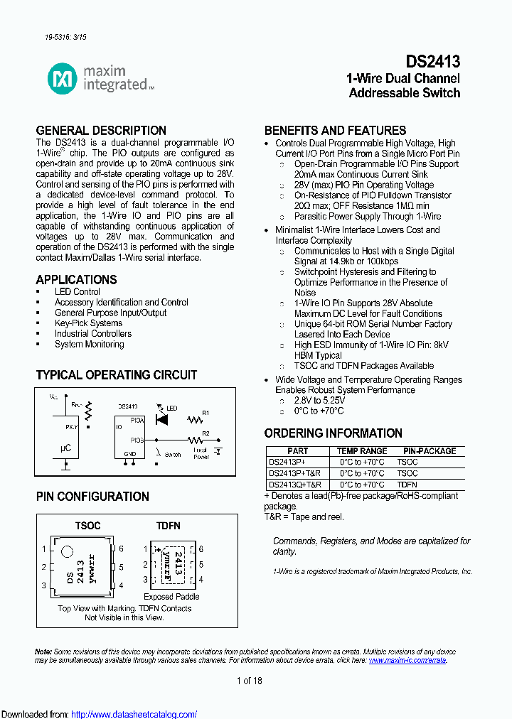 DS2413QTR_9105015.PDF Datasheet