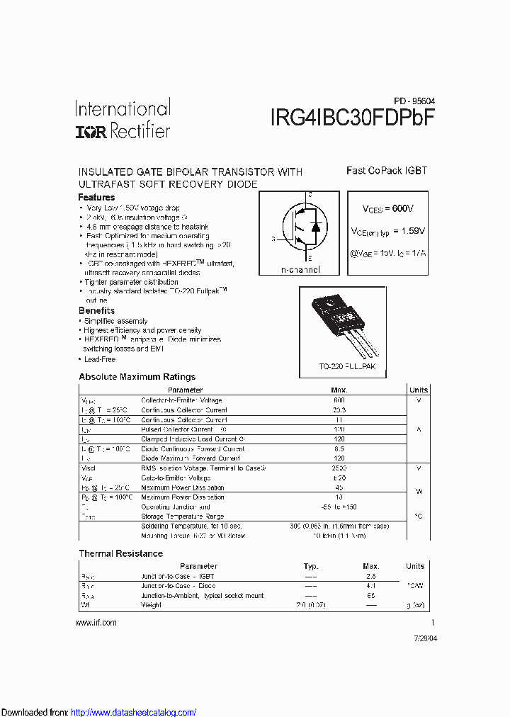IRG4IBC30FDPBF_9105950.PDF Datasheet