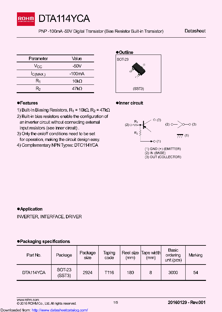 DTA114YCAT116_9105998.PDF Datasheet