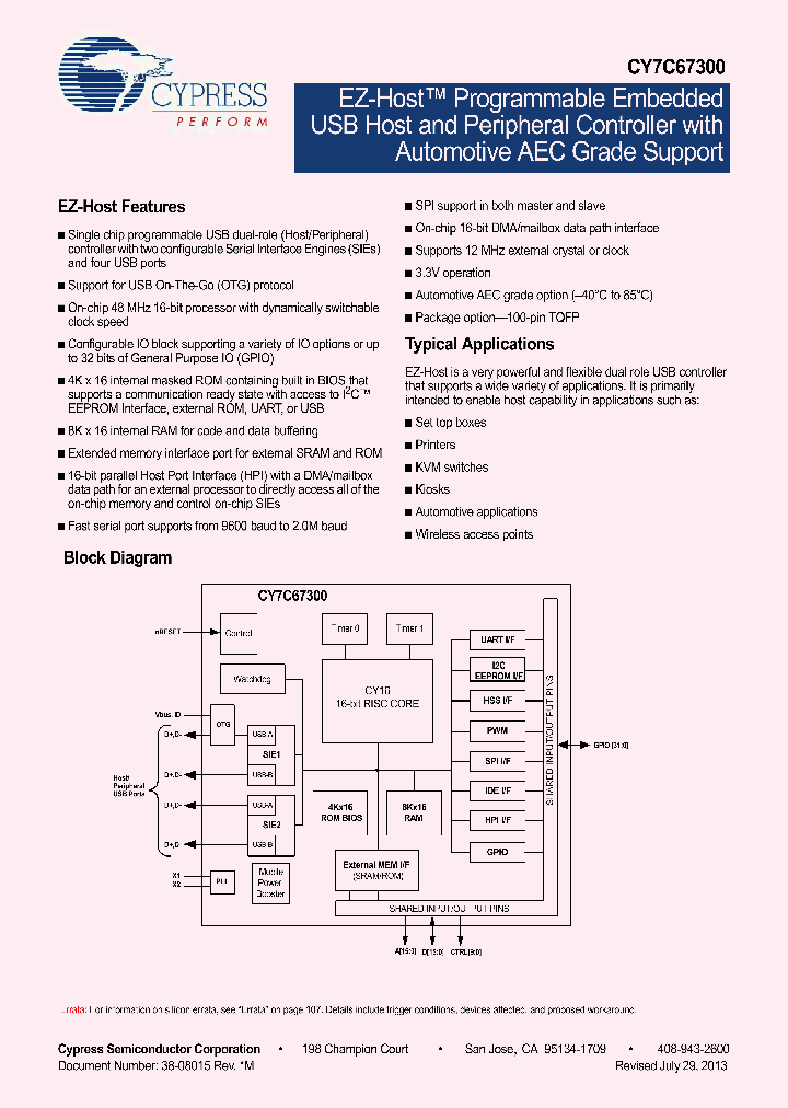 CY7C67300-100AXI_9106298.PDF Datasheet