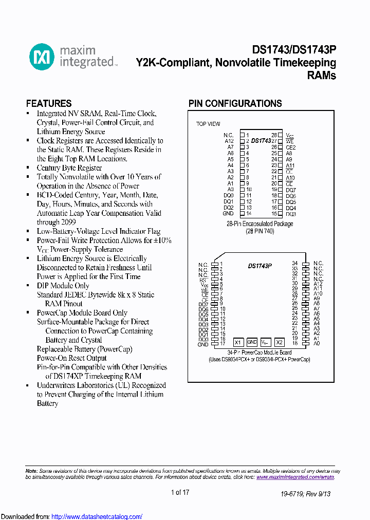 DS1743WP-120IND_9106638.PDF Datasheet