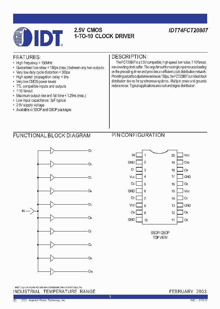 IDT74FCT20807PYI8_9106800.PDF Datasheet