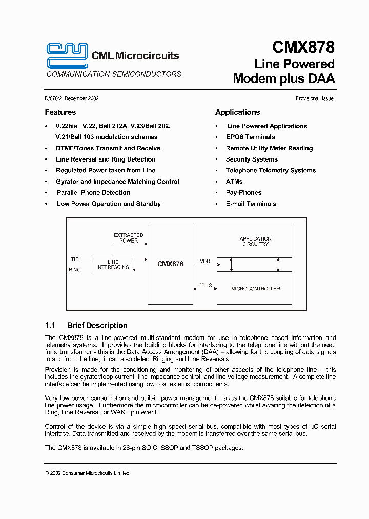 CMX878D6_9107207.PDF Datasheet